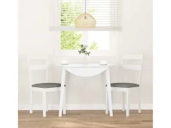 Cojines para sillas de comedor, 2 unidades, madera maciza blanca, caucho