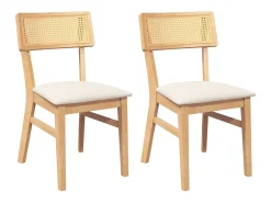 Cojines para sillas de comedor 2 piezas madera maciza caucho