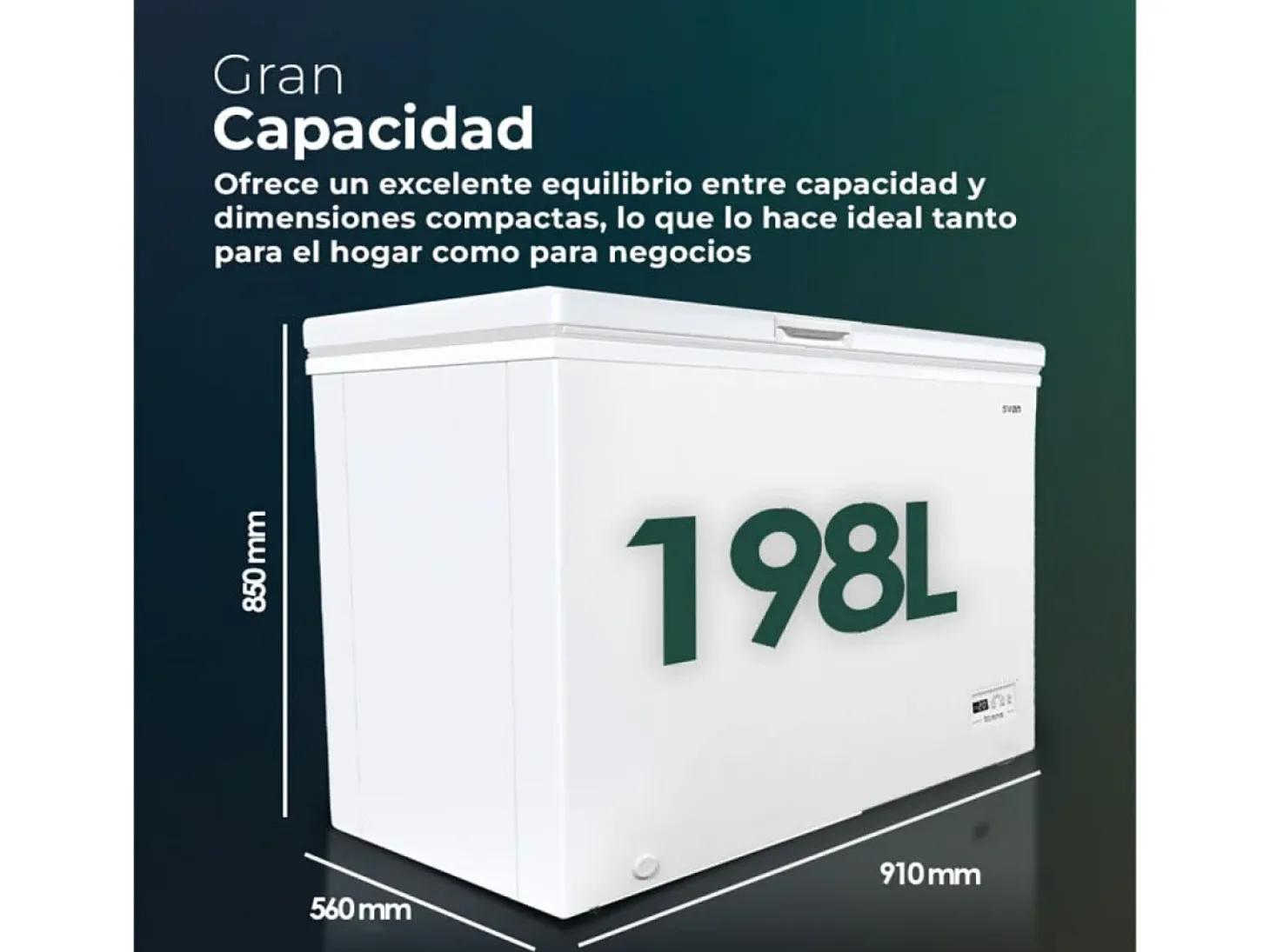 Congelador horizontal Svan SCH2002EDC 198L cíclico E blanco 91 cm