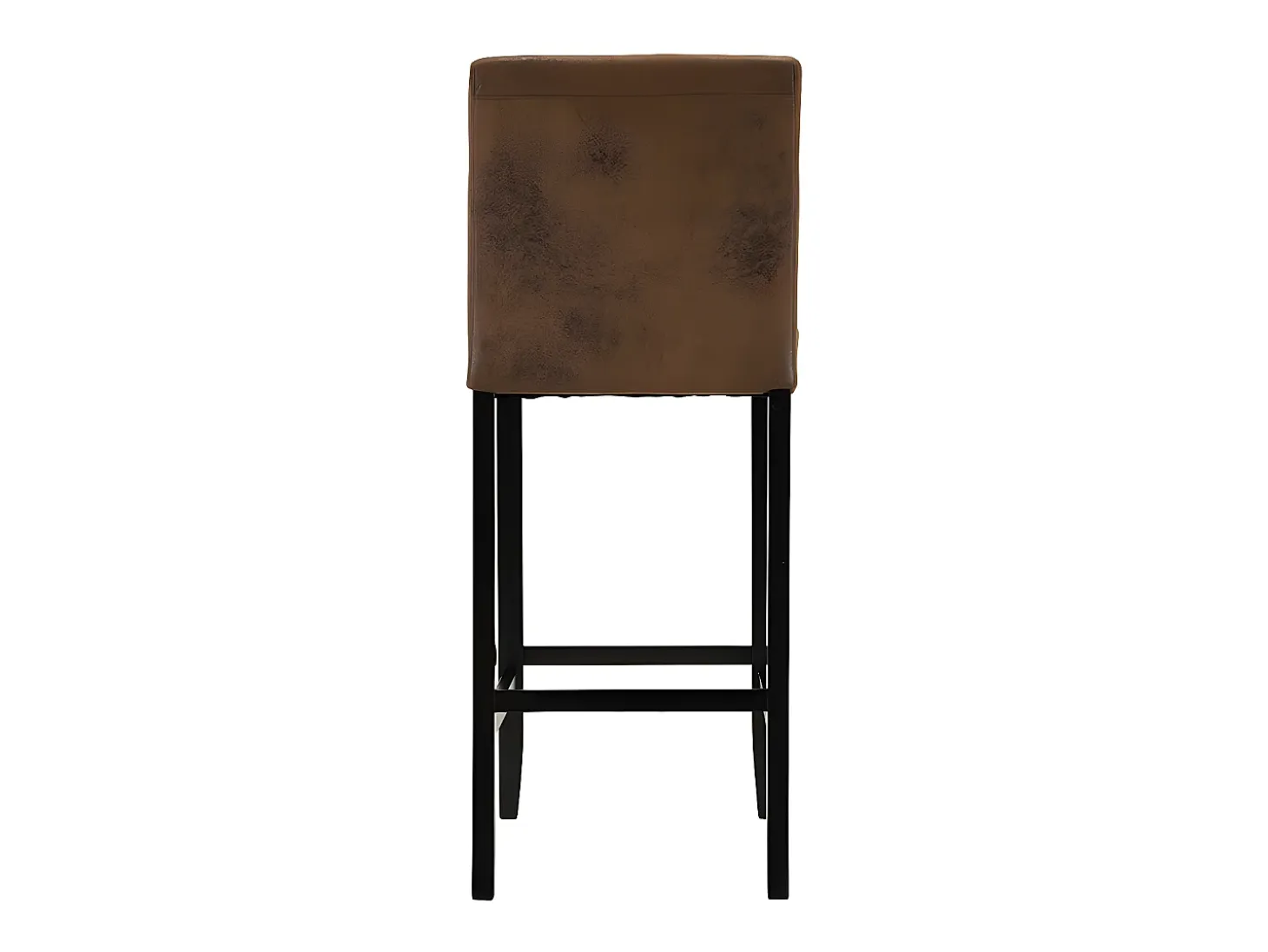 Conjunto 2 taburetes bar SANTOS - Aspecto piel envejecida