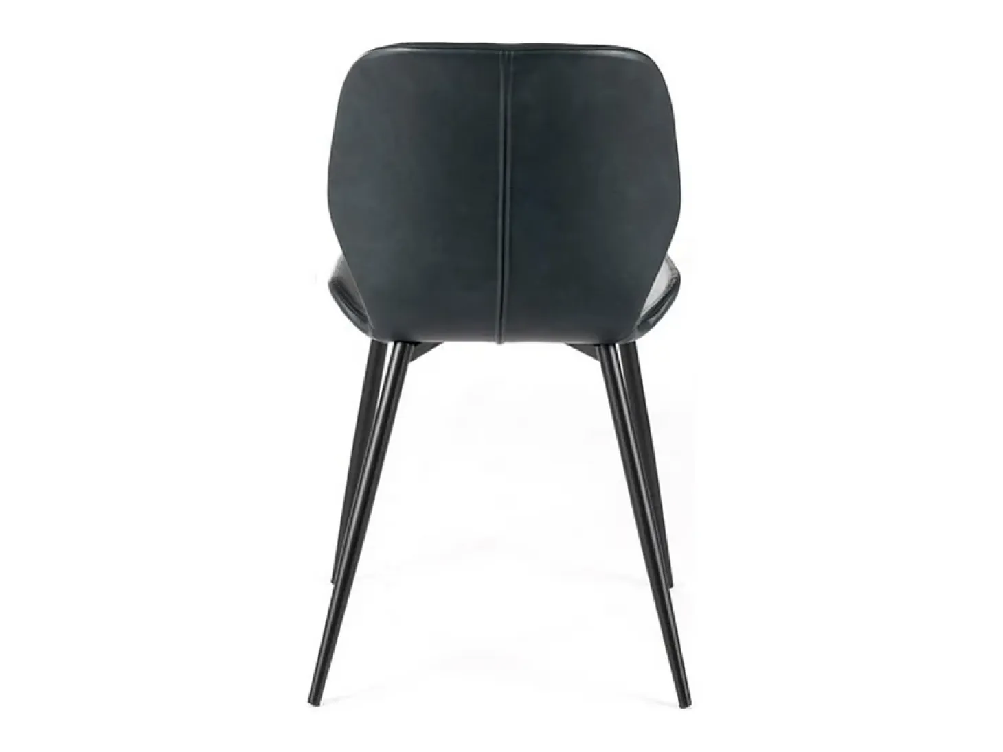 Conjunto de 4 elegantes sillas en ecopiel verde petróleo "Liam" tacto suave vintage cm 45x55 83h