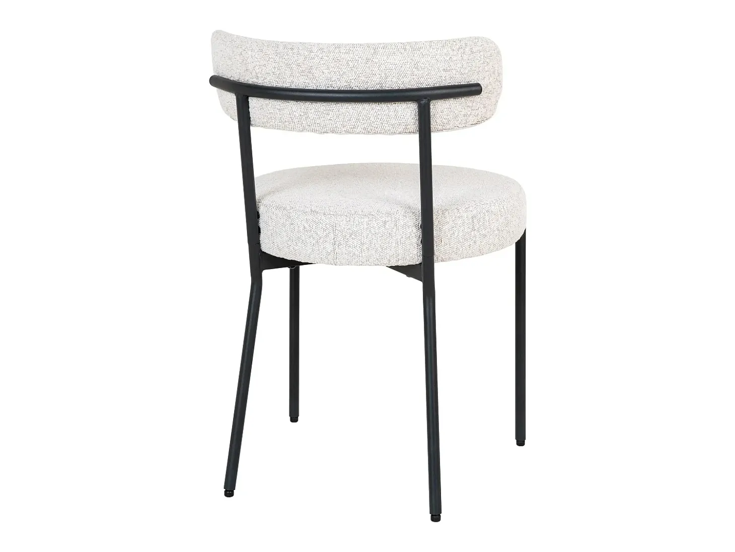Conjunto de 2 sillas BADALONA de rizo y metal-Color Blanco