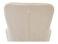 Conjunto de 4 sillas con patas de metal plateado - Terciopelo beige
