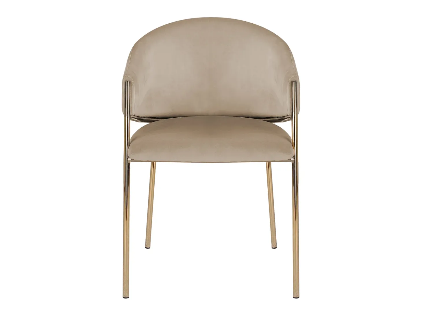 Conjunto de 2 sillas con reposabrazos de terciopelo y metal dorado - Beige - ORDIDA de Pascal Morabito