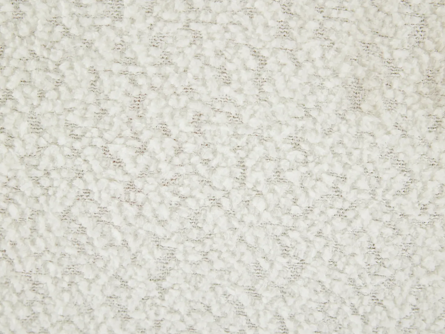 Conjunto de 2 sillas con reposabrazos de tela bouclé y metal negro - Blanco - HEKA