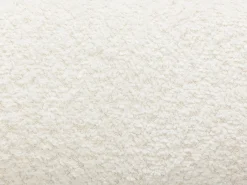 Conjunto de 6 sillas con reposabrazos en tela bouclé y madera de hevea - Blanco y negro - LIVELIA
