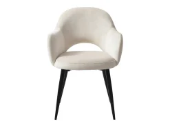 Conjunto de 2 sillas con reposabrazos de terciopelo y metal negro - Beige - ALSEY de Maison Céphy