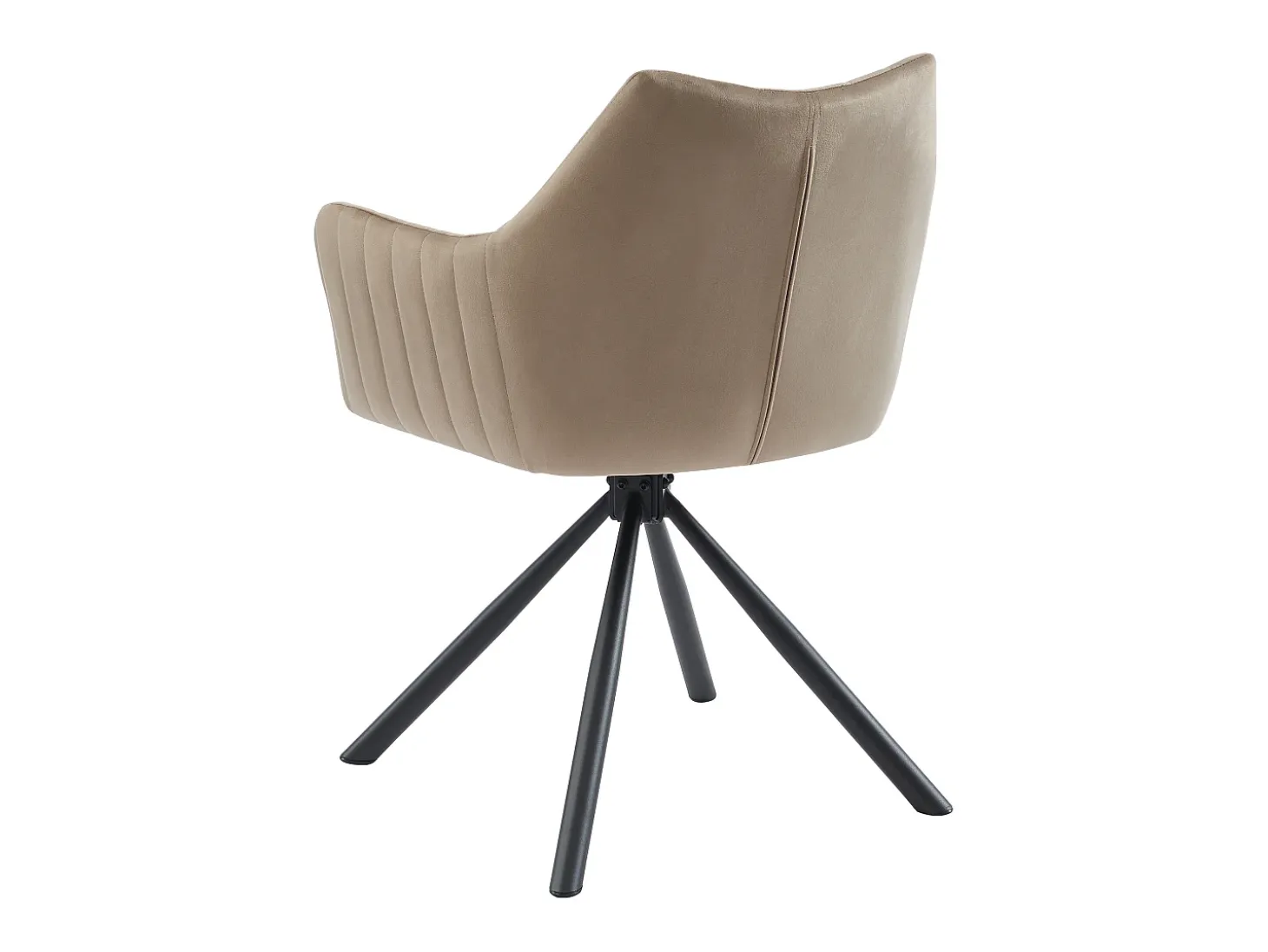 Conjunto de 2 sillas con reposabrazos en terciopelo y metal - beige - IZIALI