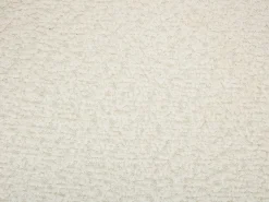 Conjunto de 6 sillas con reposabrazos en tela bouclé y hevea - Blanco y natural - LIVELIA