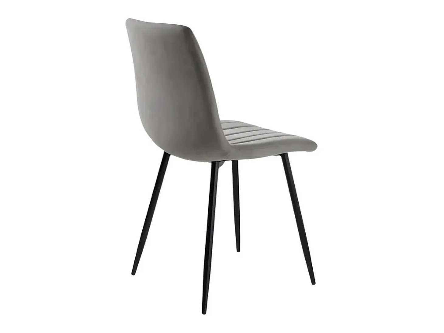 Conjunto de 4 sillas de comedor modernas en tejido gris "Palmer" acolchadas cm 45x54 88h