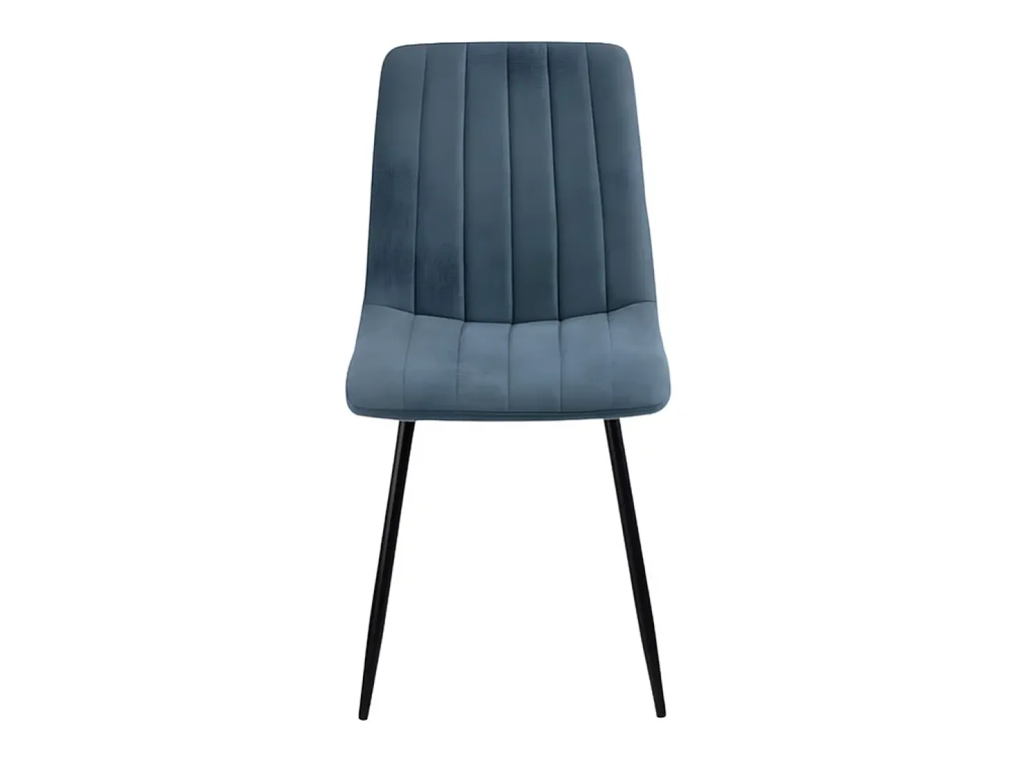 Conjunto de 4 sillas de comedor modernas en tejido azul "Palmer" acolchadas cm 45x54 88h