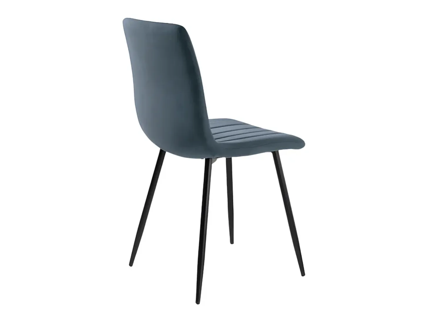 Conjunto de 4 sillas de comedor modernas en tejido azul "Palmer" acolchadas cm 45x54 88h