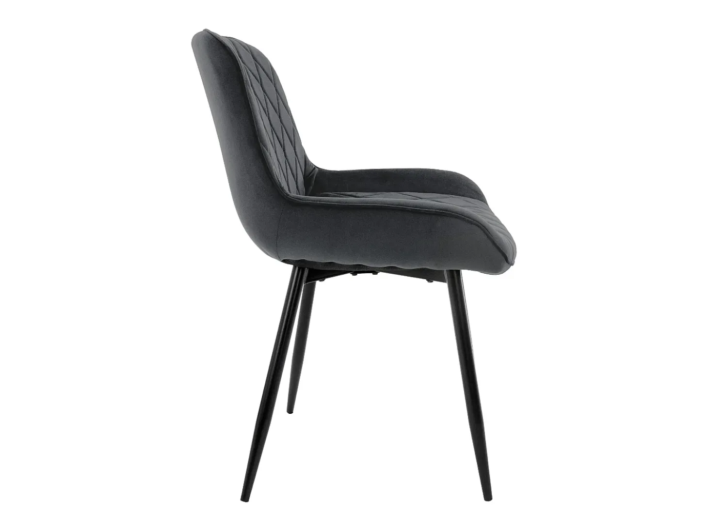 Conjunto de 4 sillas de comedor Sillas de salón Silla de cocina Terciopelo antracita