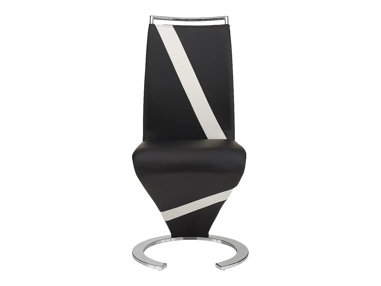 Conjunto de 2 sillas de piel sintética negro y blanco TWIZY