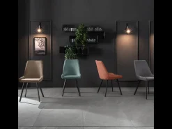 Conjunto de 4 sillas de salón modernas