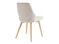 Conjunto de 2 sillas de tela y madera de haya - Beige - MASURIE