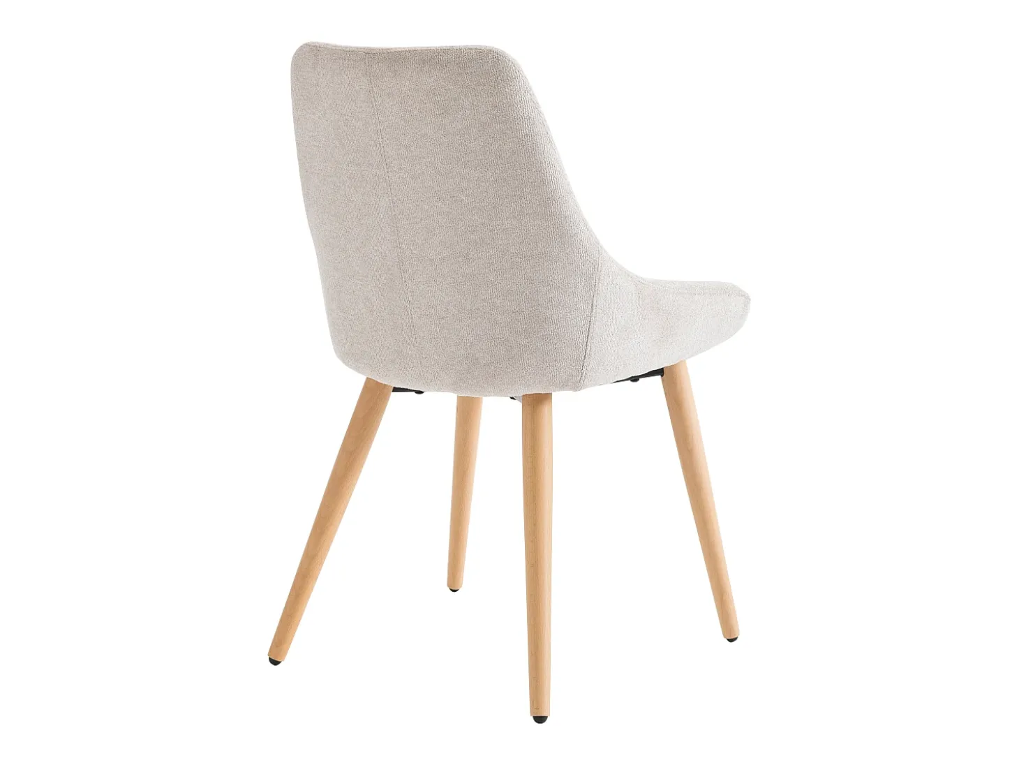 Conjunto de 2 sillas de tela y madera de haya - Beige - MASURIE