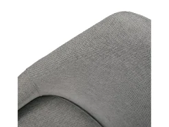 Conjunto de 2 sillas de tela gris y patas de metal negro mate, con reposabrazos - TALLINN