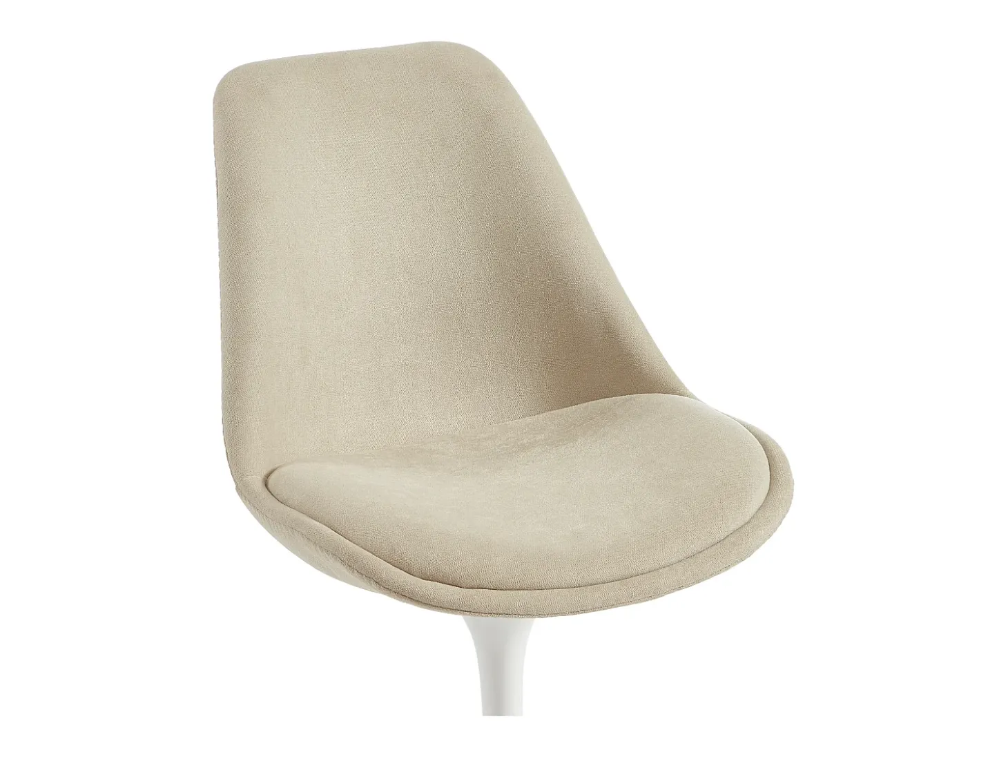 Conjunto de 2 sillas de tela texturizada y acero - Beige y Blanco - XAFY