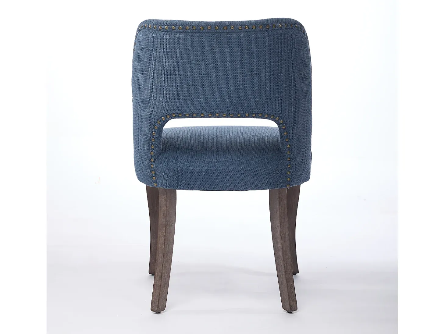 Conjunto de 2 sillas de tela y madera - Diseño hueco - Azul