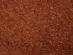 Conjunto de 2 sillas en tela bouclé y madera de hevea - Terracota y negro - LIVELIA