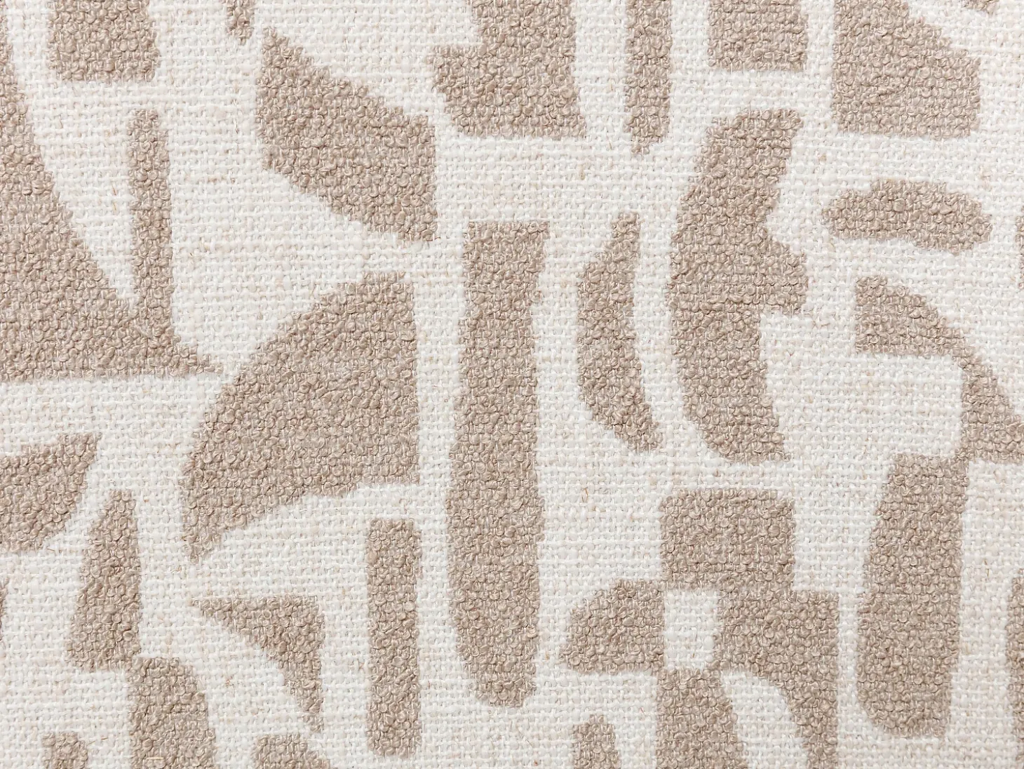 Conjunto de 2 sillas en tela texturizada bicolor y madera de hevea negra - Crema y topo - LIVELIA de Pascal Morabito