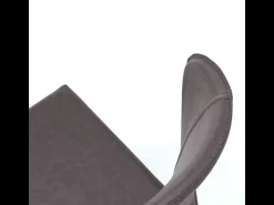 Conjunto de 4 sillas modernas en piel sintética gris oscuro 