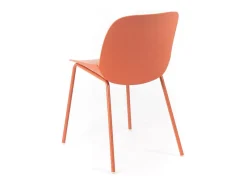 Conjunto de 4 sillas modernas en polipropileno naranja