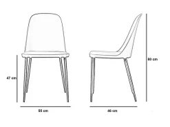 Conjunto de 4 sillas modernas 