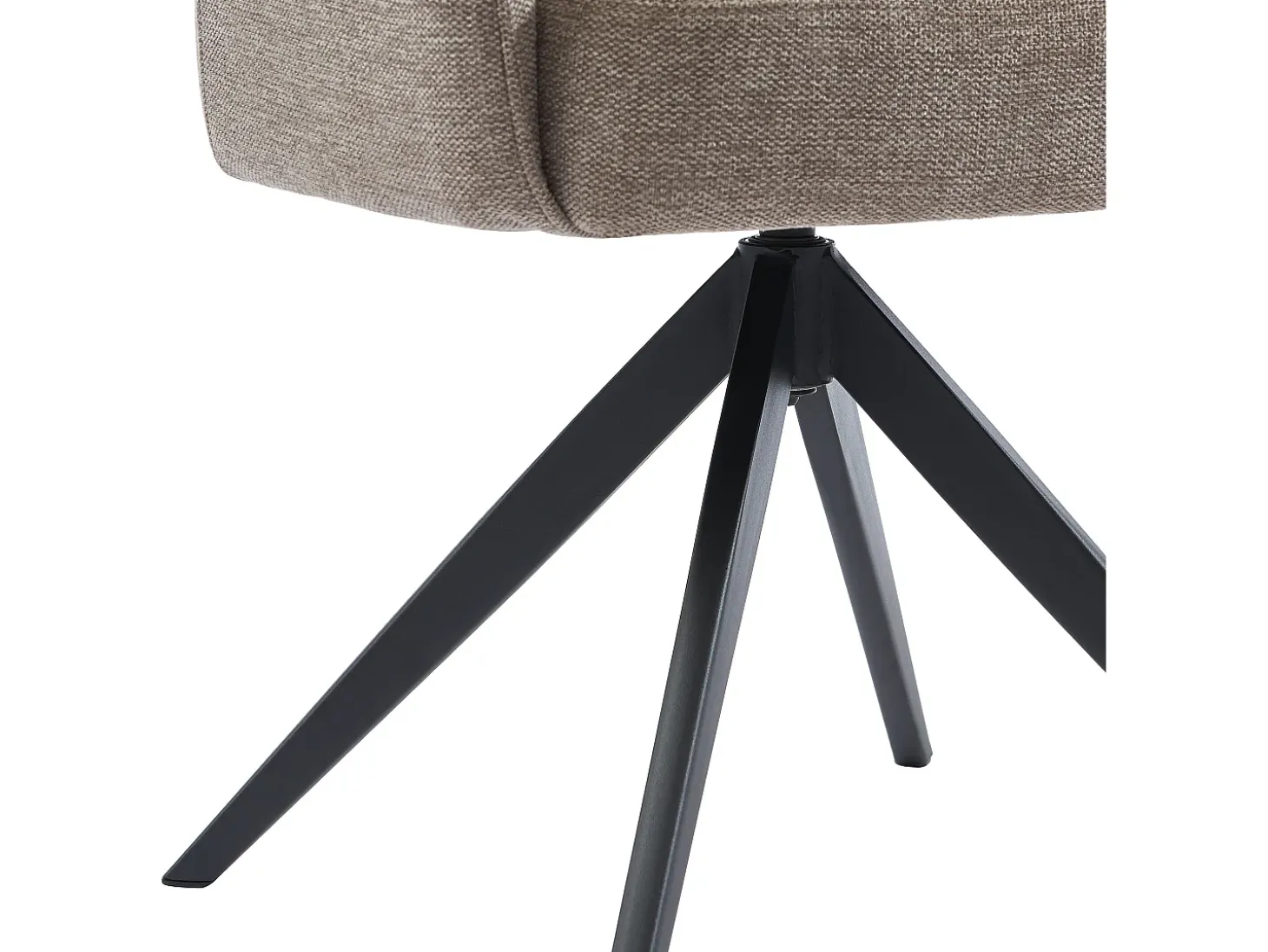 Conjunto de 2 sillas pivotantes Con reposabrazos de tela y metal - Gris topo - KONYA