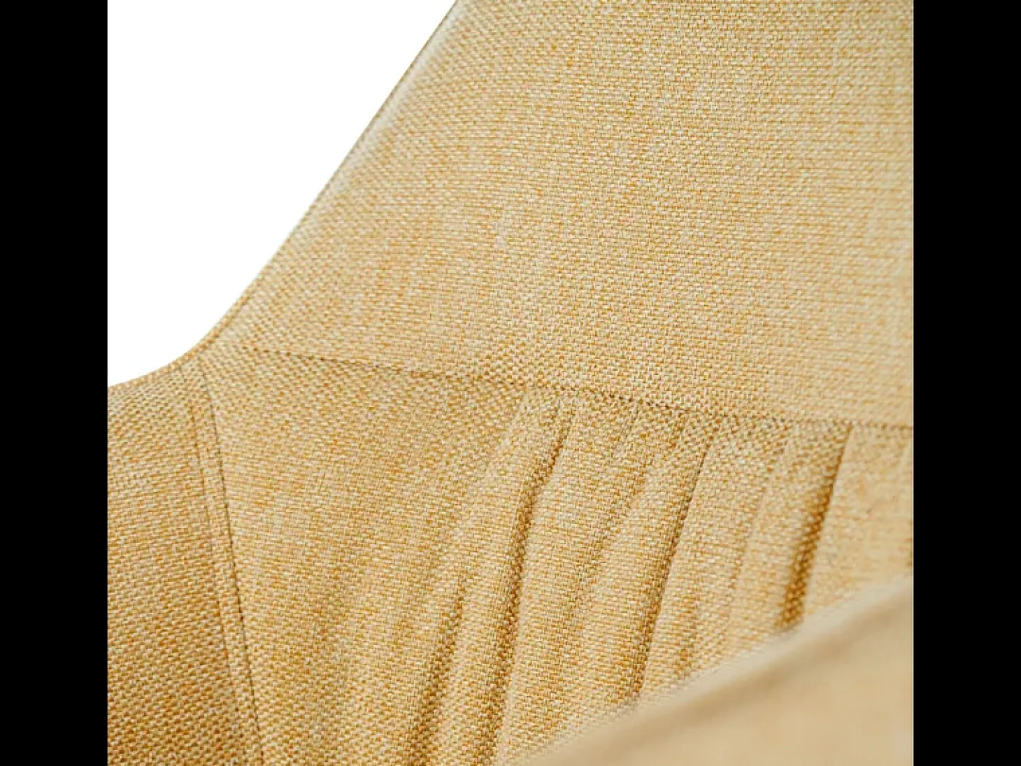 Conjunto de 4 sillas tapizadas "Anemone", sillones de salón modernos en tela amarillo claro