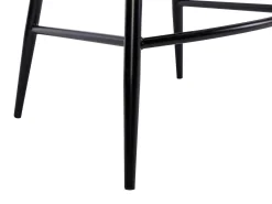 Conjunto de 2 taburetes de bar de terciopelo acanalado y metal negro - Crema - MASURIE