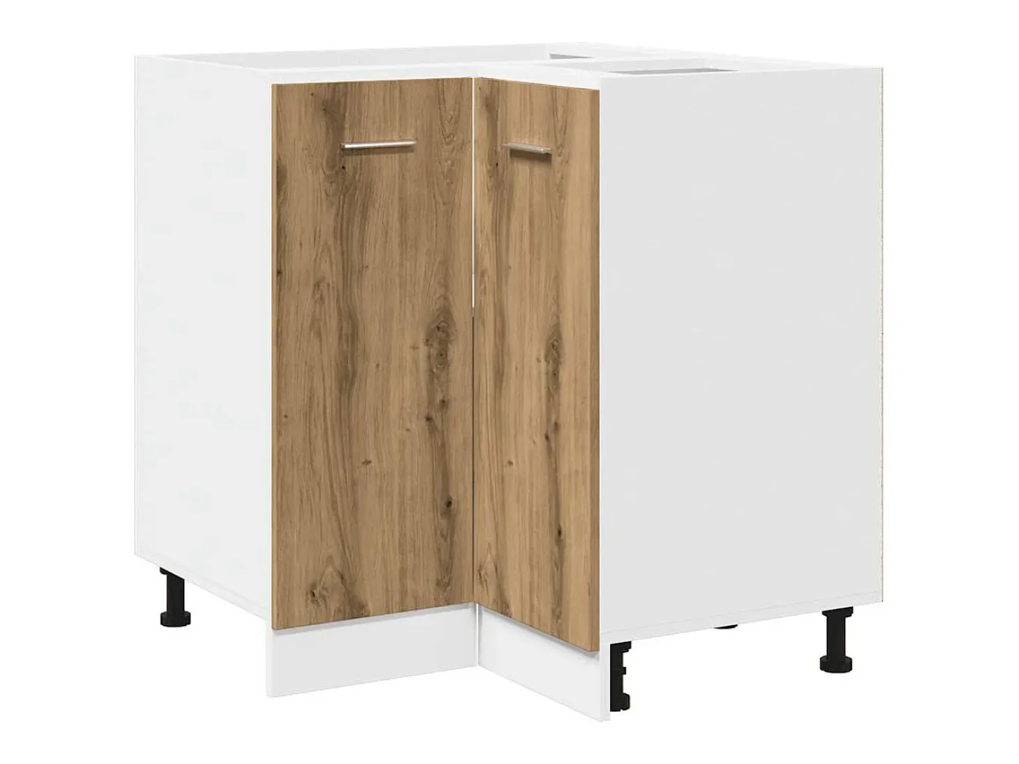 Conjunto de armarios de cocina de 11 piezas "Lyon" de madera de ingeniería de roble artesanal