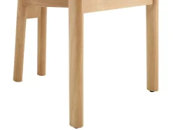 Conjunto de 2bsillas de tejido y madera de hevea - Verde - FALDRA