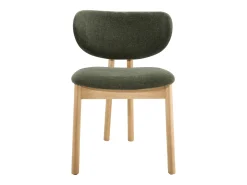 Conjunto de 2bsillas de tejido y madera de hevea - Verde - FALDRA