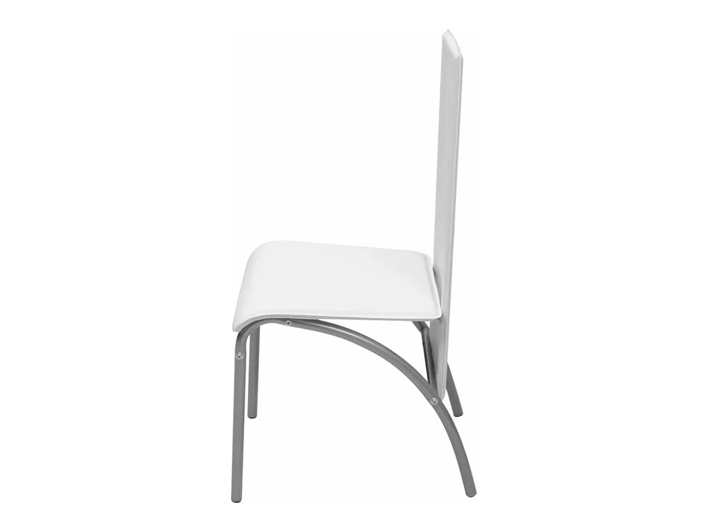Conjunto de Comedor Cuero Artificial de Cinco Piezas de Color Blanco
