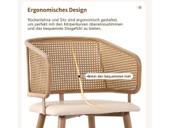 Conjunto de comedor de 5 piezas, con patas de metal, 4 sillas de terciopelo beige, diseño moderno, (140x80x75 cm)
