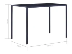 Conjunto de mesa y sillas de comedor 5 piezas azul