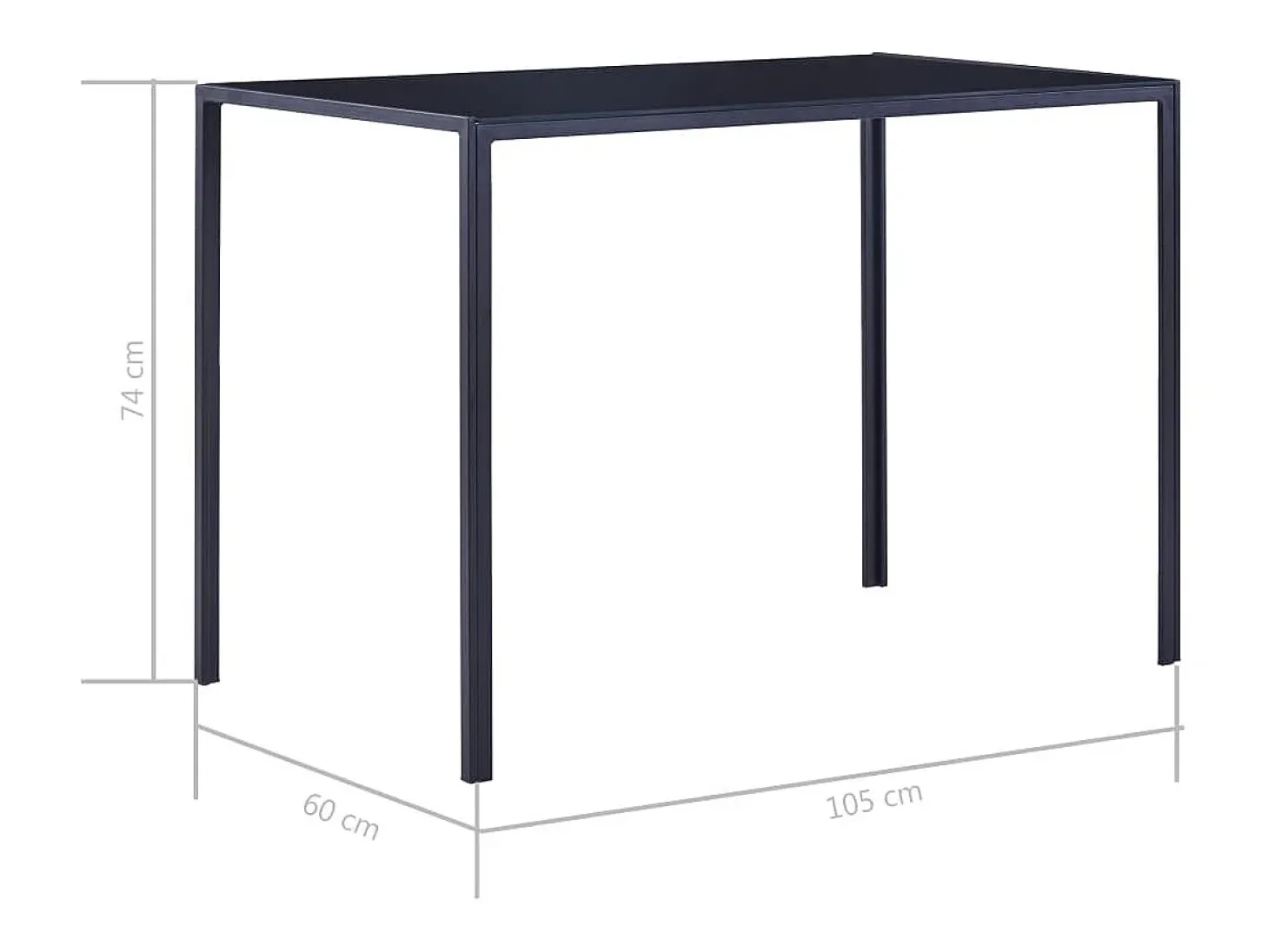 Conjunto de mesa y sillas de comedor 5 piezas azul
