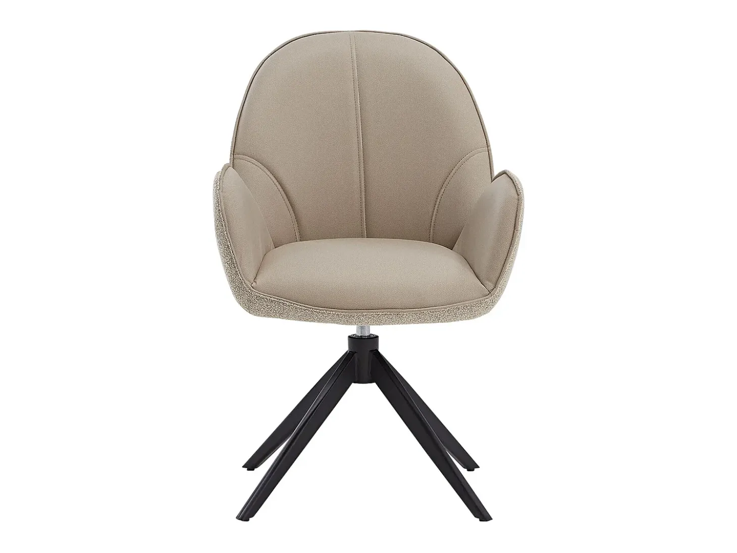 Conjunto de sillas de comedor 60x90x59 cm Beige Moderno Sillas Egg Tapizadas en cuero bouclé