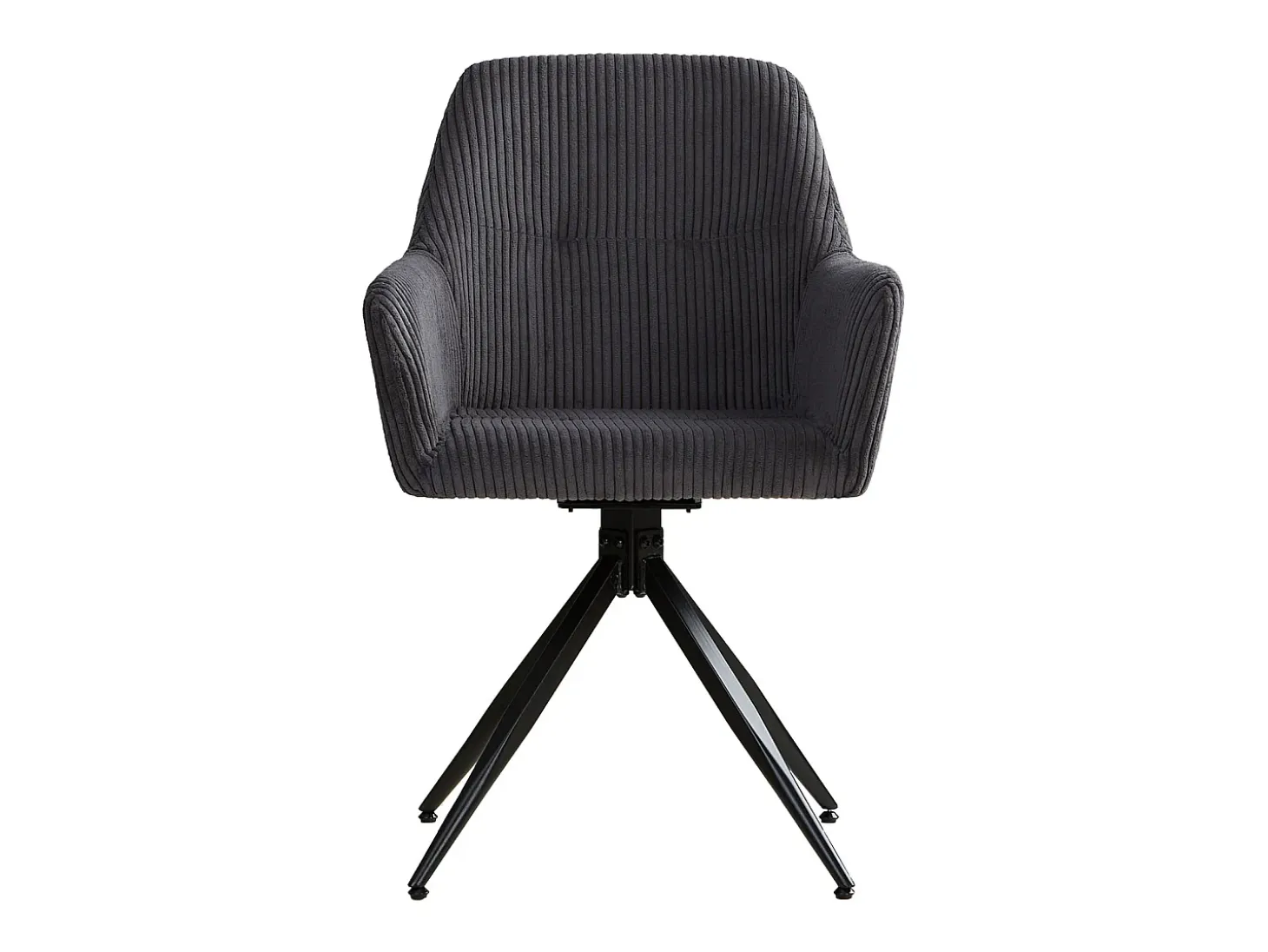 Conjunto de sillas de comedor 57x85x59 cm Gris Moderno Sillas Egg Tapizadas en Pana