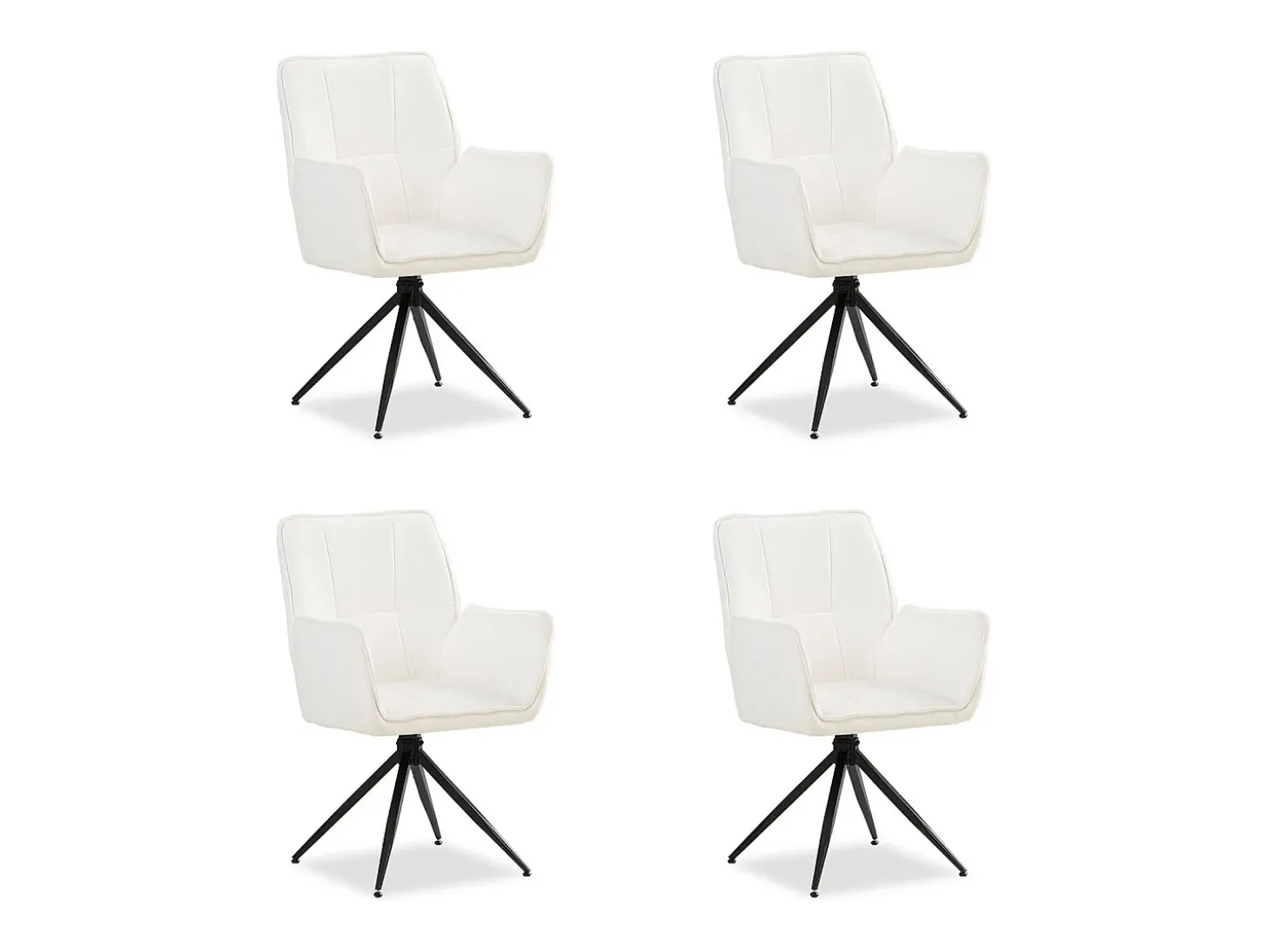 Conjunto de sillas de comedor 61x92.5x57.5 cm blancas Sillas Eames