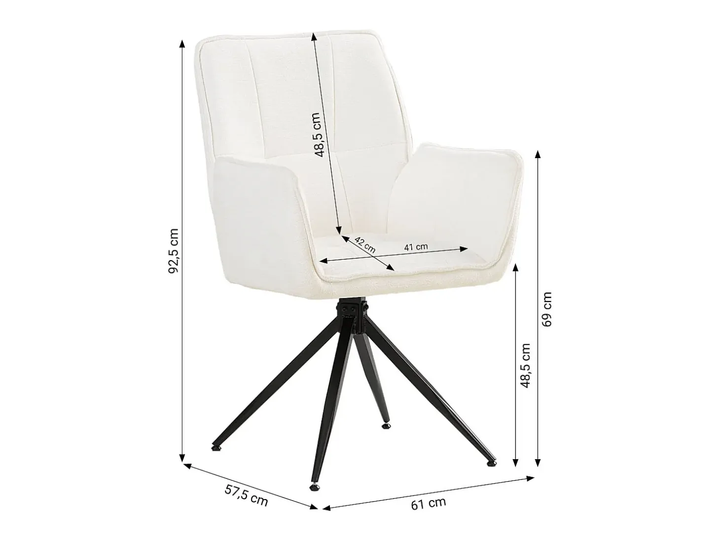 Conjunto de sillas de comedor 61x92.5x57.5 cm blancas Sillas Eames
