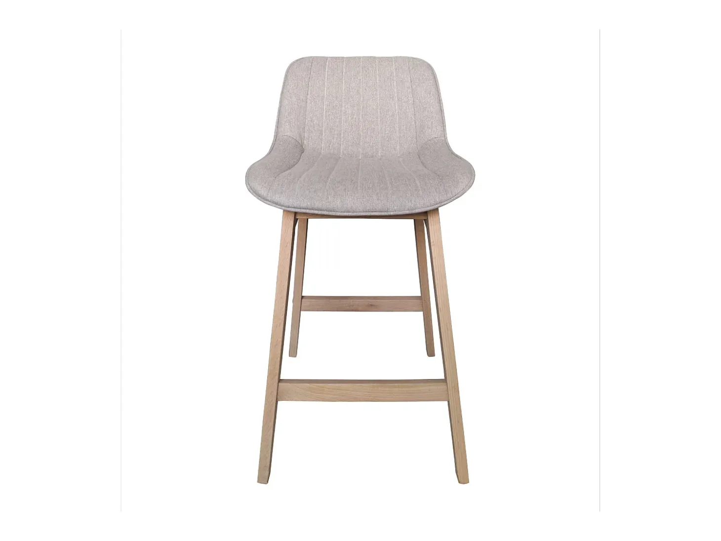 Conjunto de sillas de isla y bar de roble con asiento de tela MELLOW de 65 cm