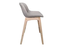 Conjunto de sillas de isla y bar de roble con asiento de tela MELLOW de 65 cm