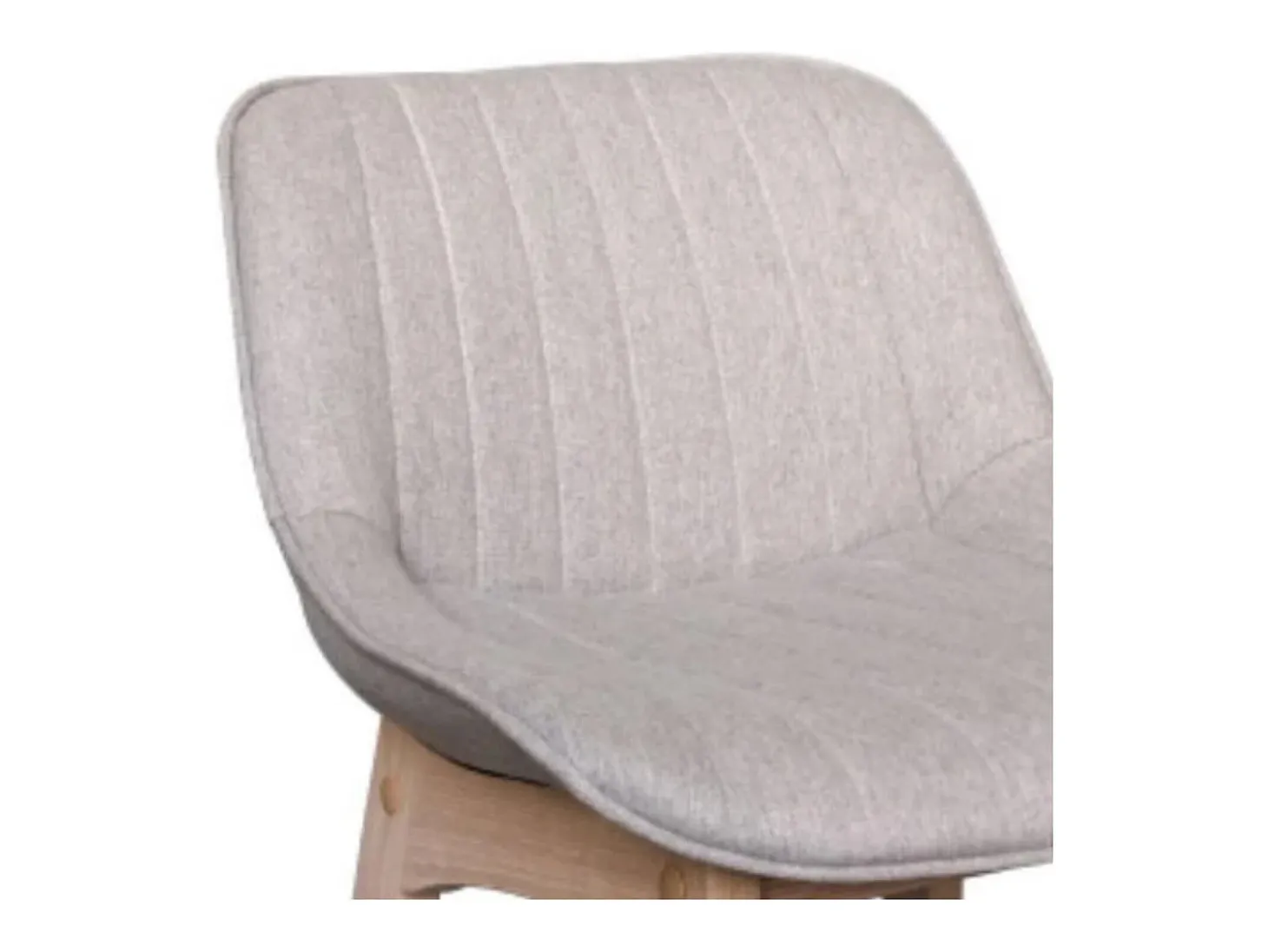 Conjunto de sillas de isla y bar de roble con asiento de tela MELLOW de 65 cm