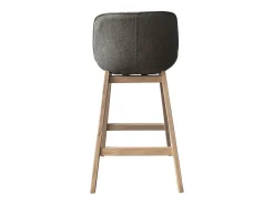 Conjunto de sillas de isla y bar de roble con asiento de tela MELLOW de 65 cm