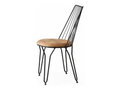 Conjunto de sillas Kailua 1651, Negro|Marrón, 84x44x44cm, Cuero ecológico, Metálico