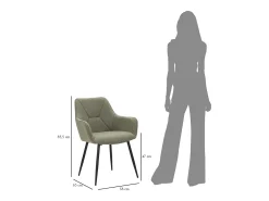 Conjunto de sillas Vicenza Verde (2 piezas, 58 x 63 x 85,5 cm)
