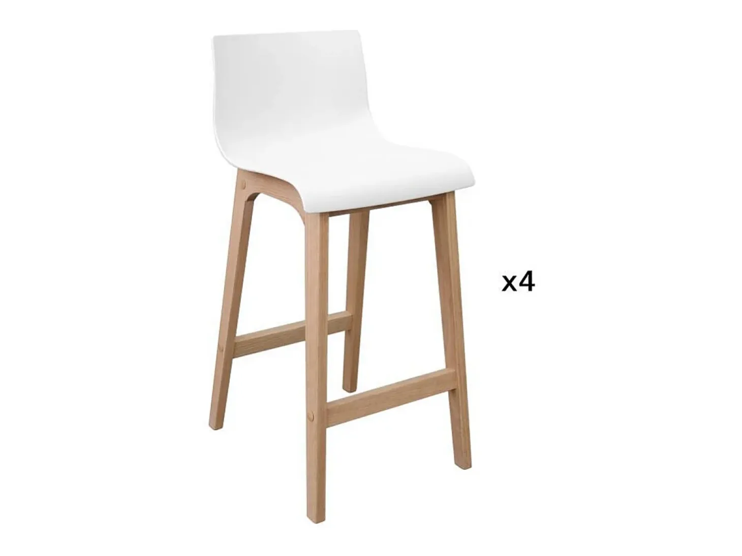 Conjunto de taburetes de bar de roble 65cm TANNA